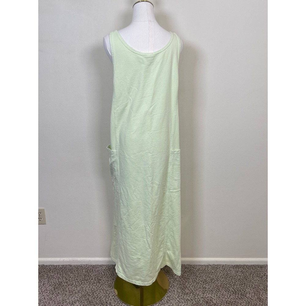 Hot Cotton Marc Ware Maxi Dress Womens L Mint Green Drop Pockets USA Cotton - Picture 6 of 10